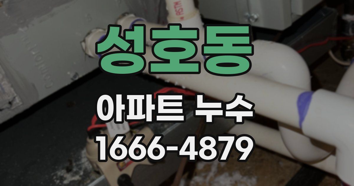 성호동 아파트 누수