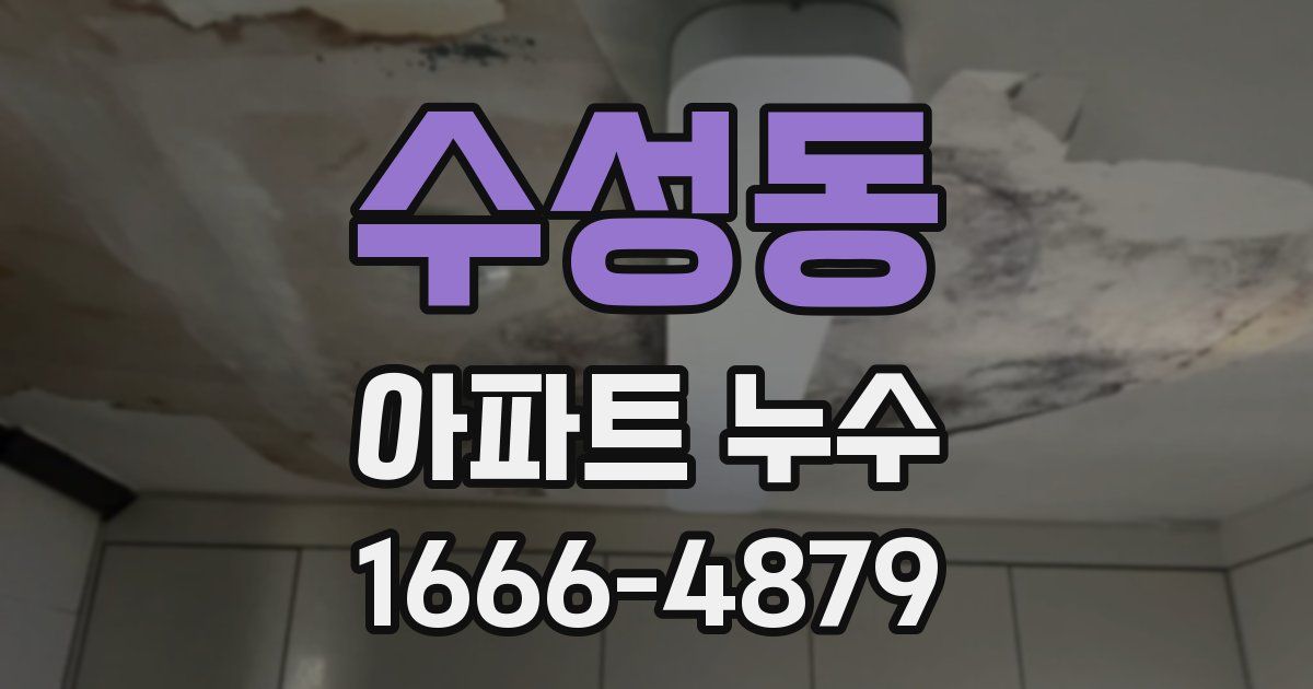 수성동 아파트 누수