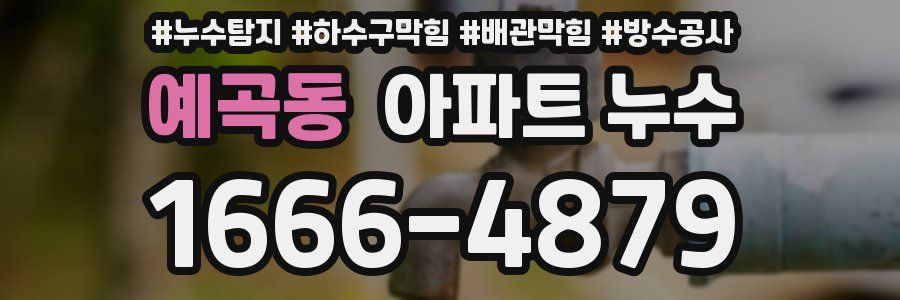 예곡동 아파트 누수