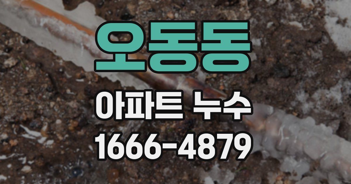 오동동 아파트 누수