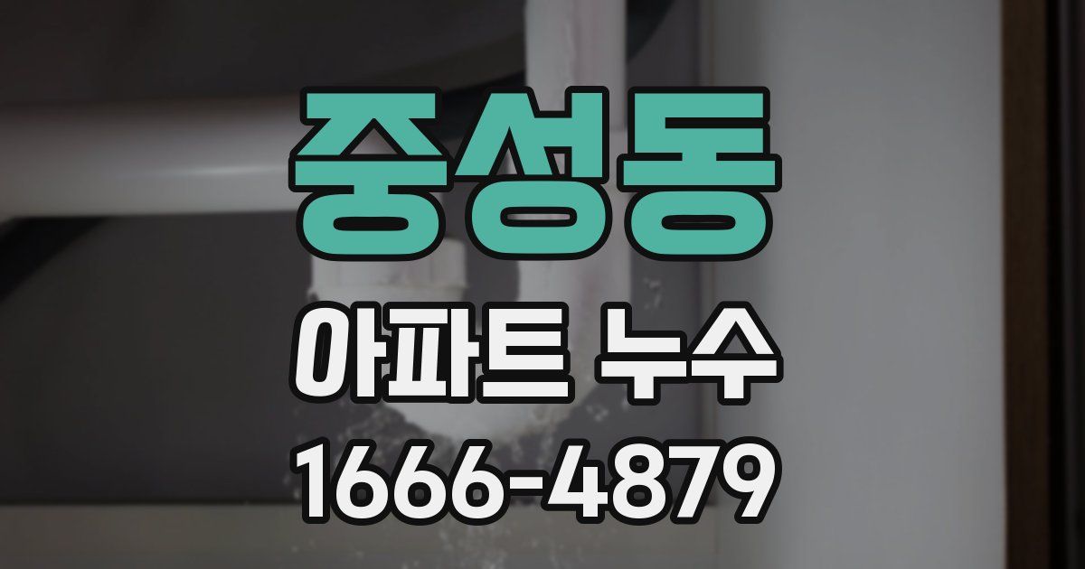 중성동 아파트 누수