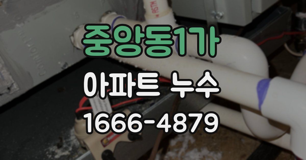 중앙동1가 아파트 누수