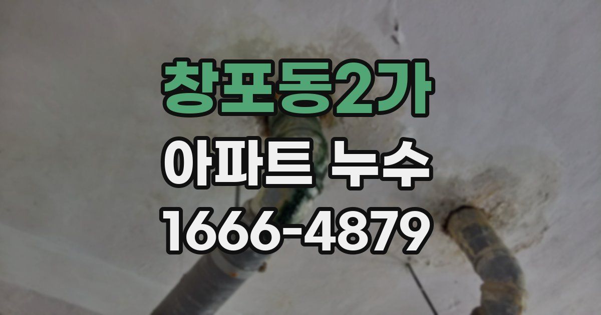 창포동2가 아파트 누수