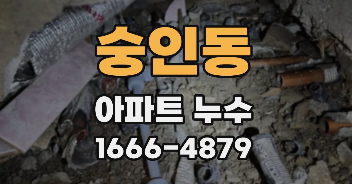 숭인동 아파트 누수