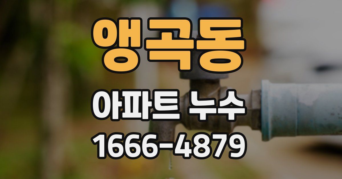 앵곡동 아파트 누수