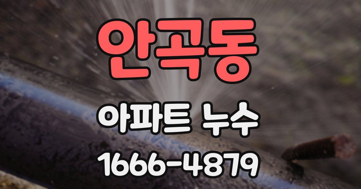 안곡동 아파트 누수