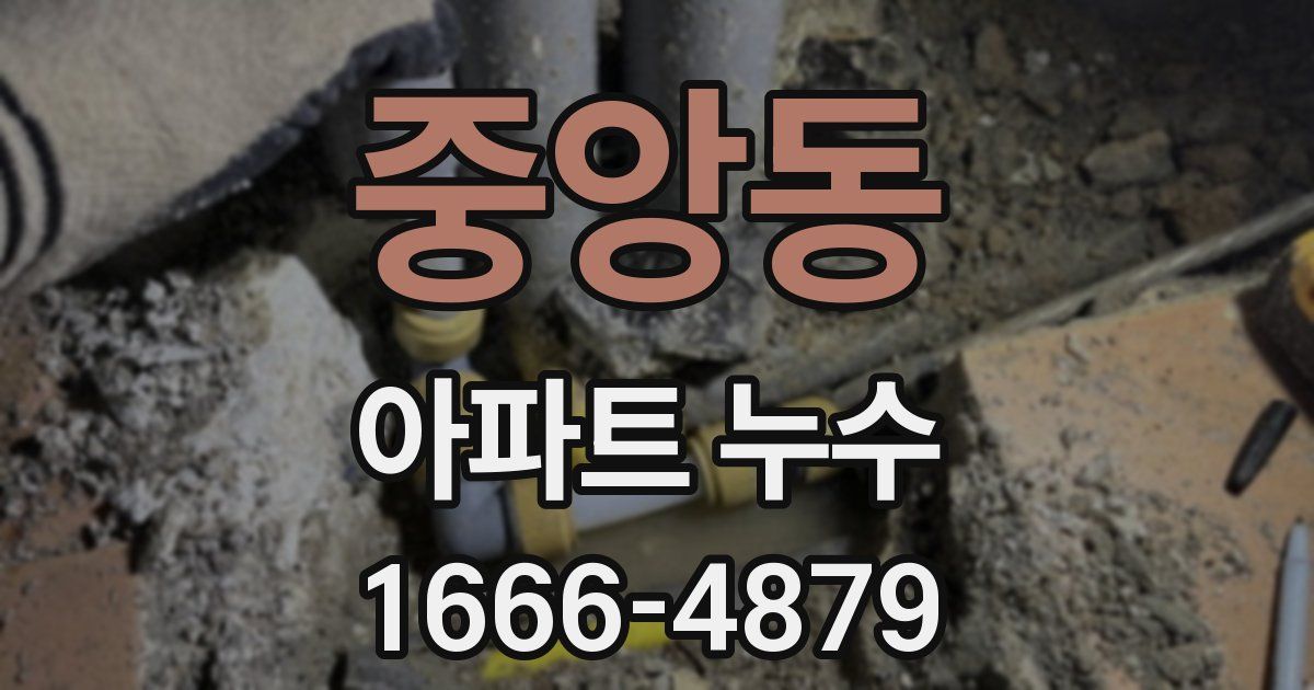 중앙동 아파트 누수