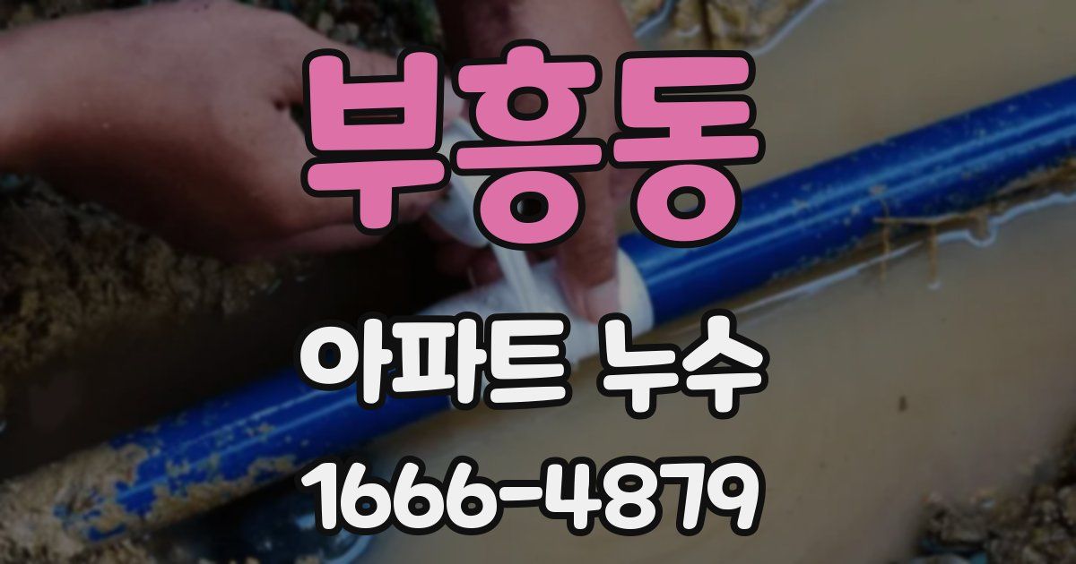 부흥동 아파트 누수