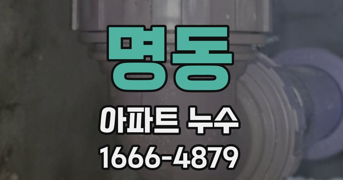 명동 아파트 누수