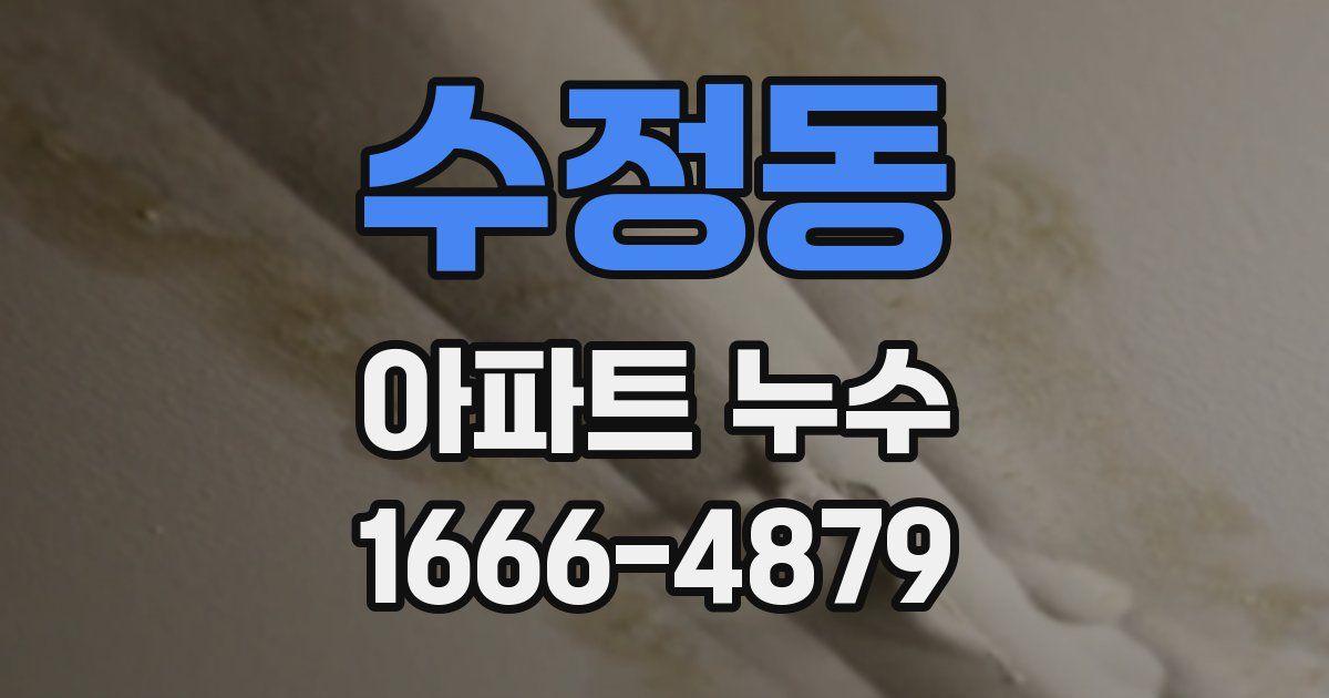 수정동 아파트 누수