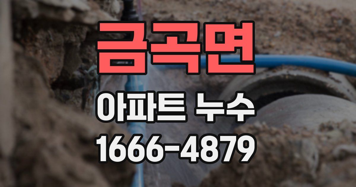 금곡면 아파트 누수