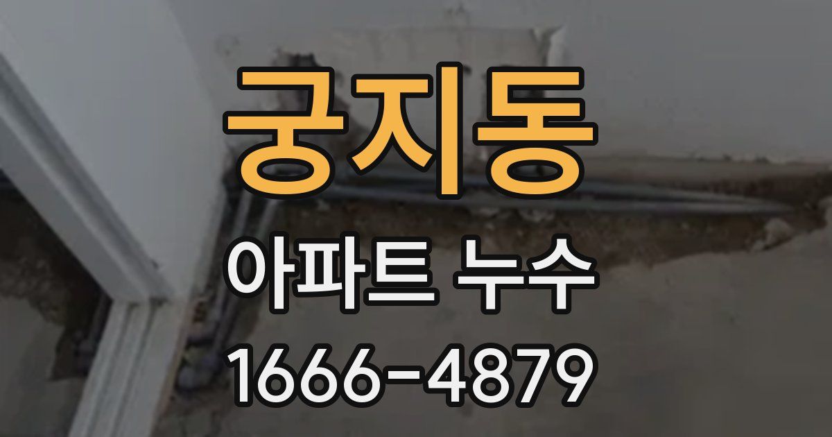 궁지동 아파트 누수