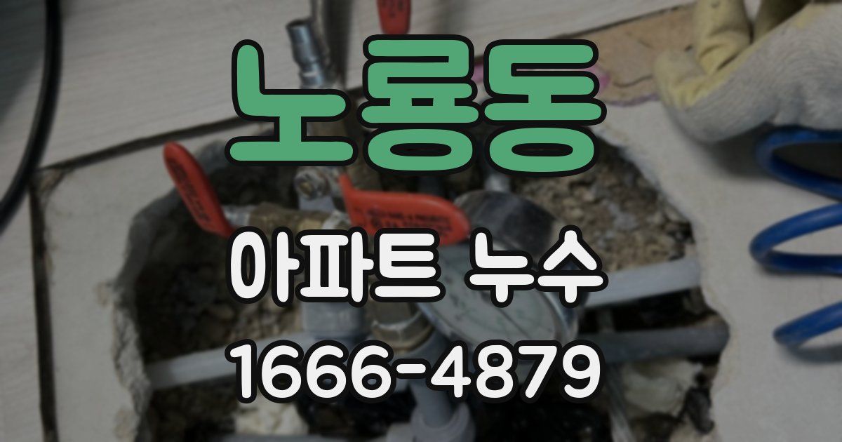 노룡동 아파트 누수