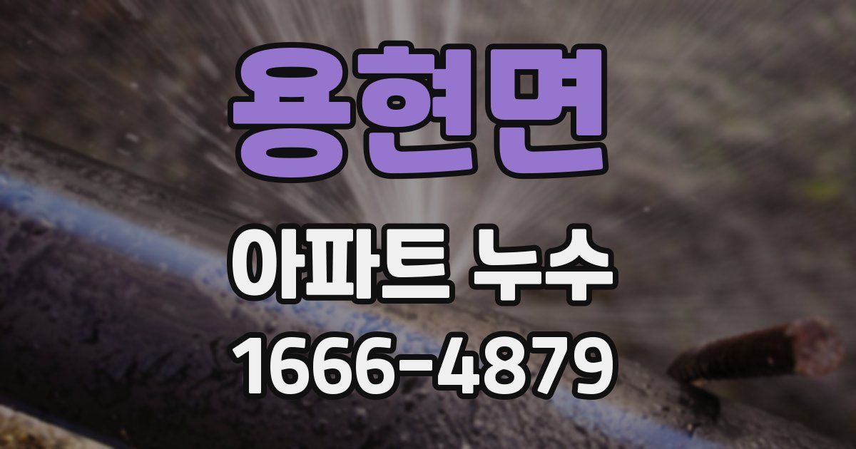 용현면 아파트 누수