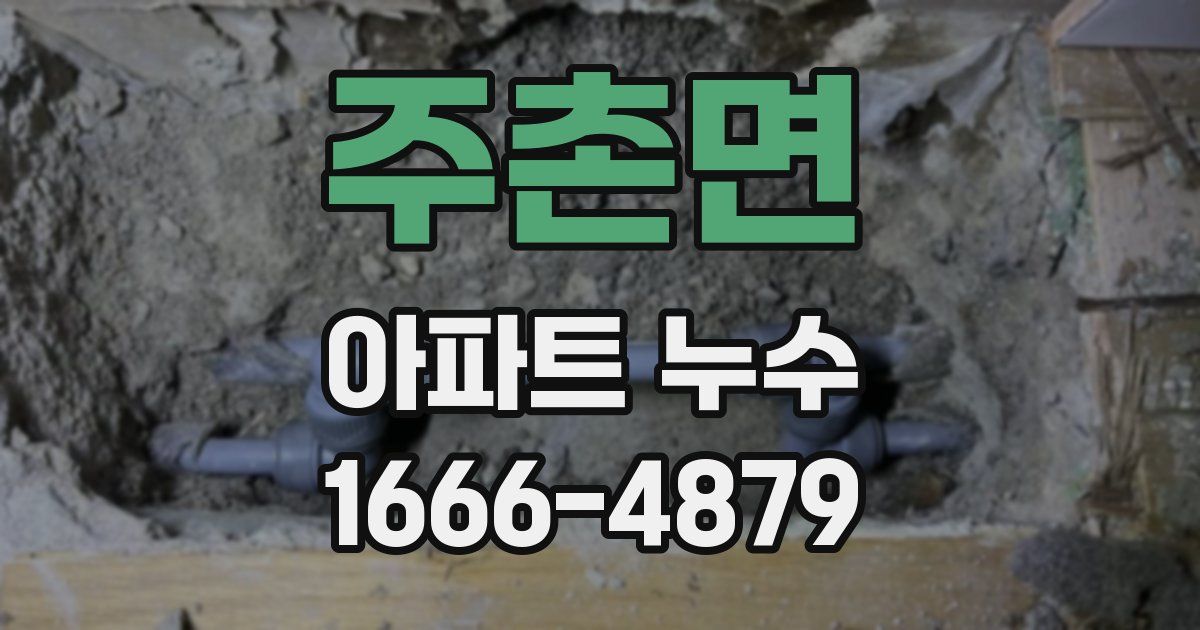 주촌면 아파트 누수