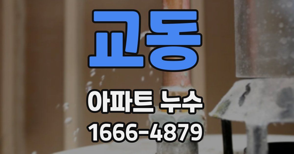 교동 아파트 누수