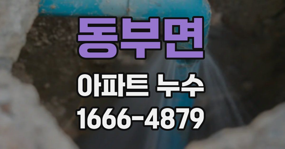 동부면 아파트 누수