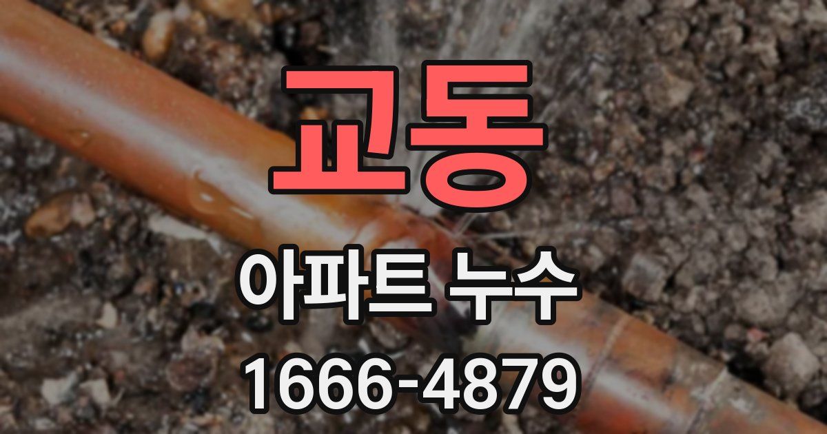 교동 아파트 누수
