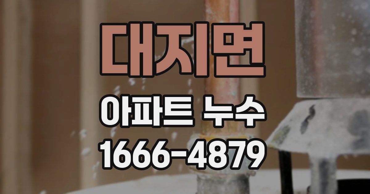 대지면 아파트 누수