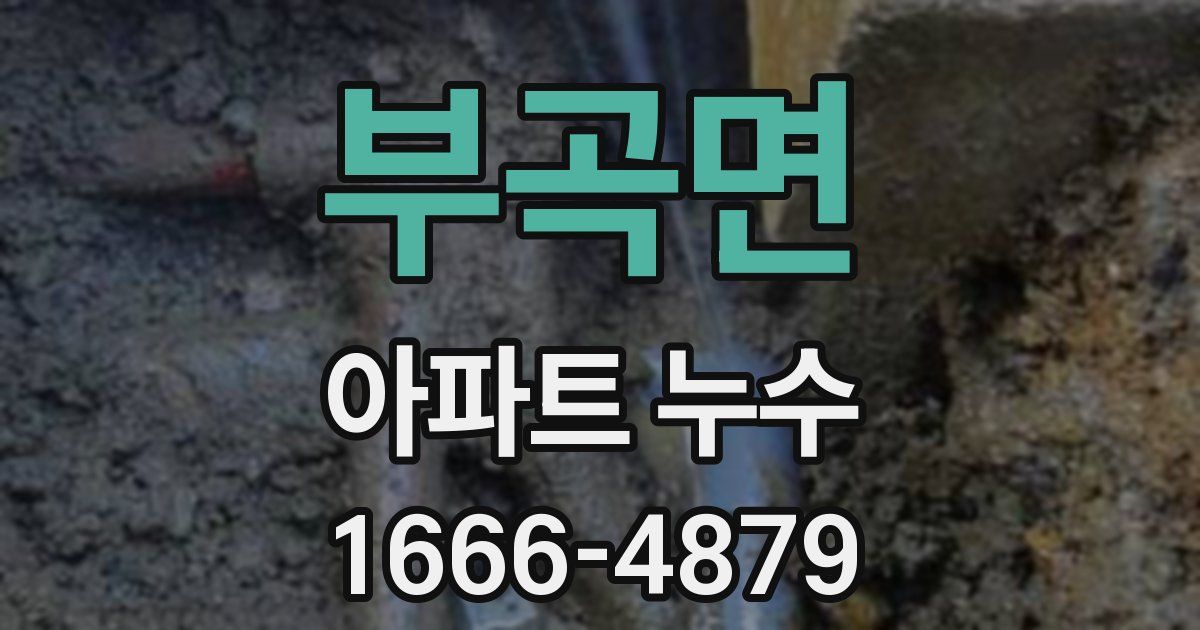 부곡면 아파트 누수