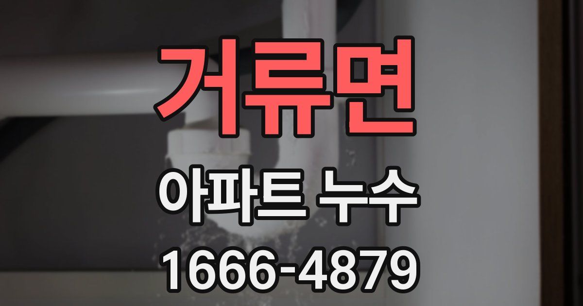 거류면 아파트 누수