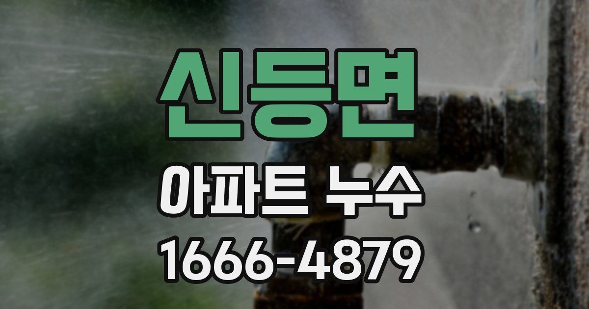 신등면 아파트 누수