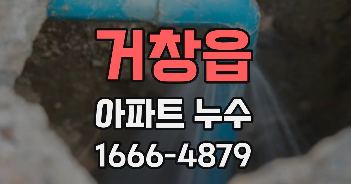 거창읍 아파트 누수