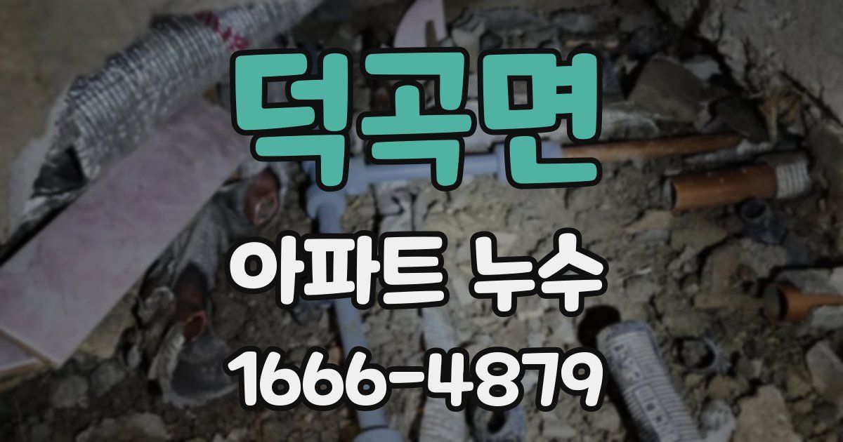 덕곡면 아파트 누수