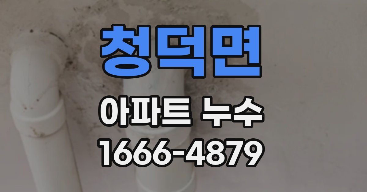 청덕면 아파트 누수
