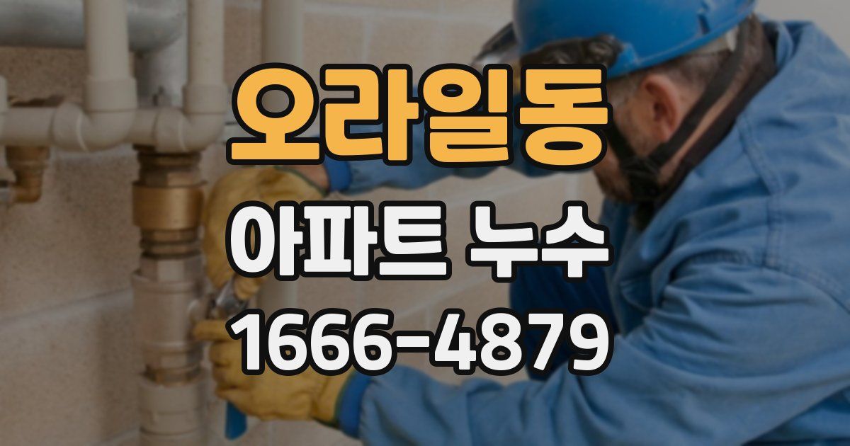 오라일동 아파트 누수