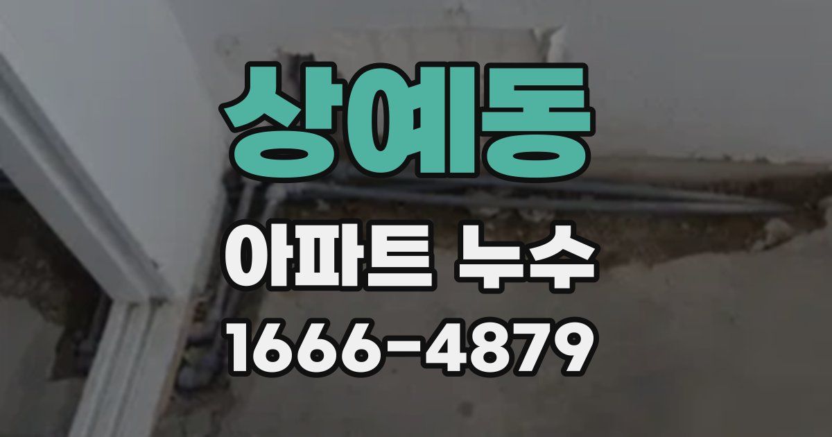 상예동 아파트 누수