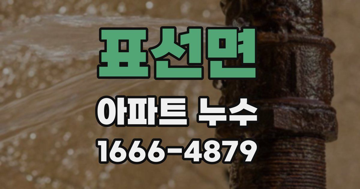 표선면 아파트 누수