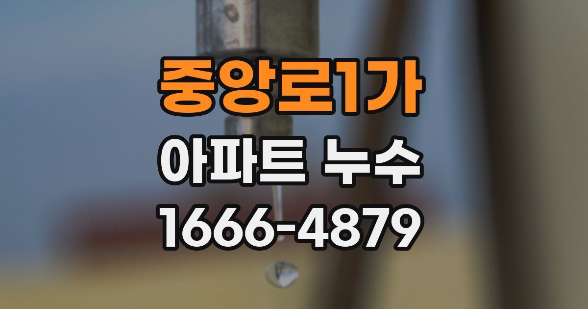 중앙로1가 아파트 누수