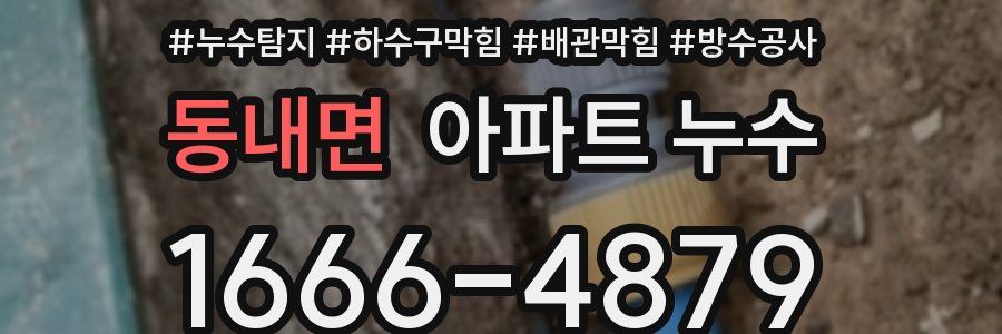 동내면 아파트 누수