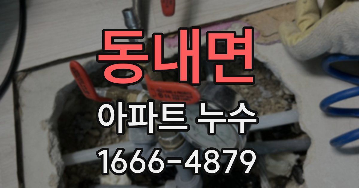 동내면 아파트 누수