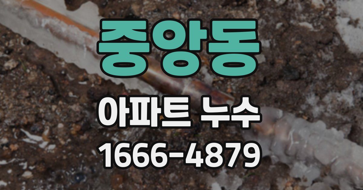 중앙동 아파트 누수