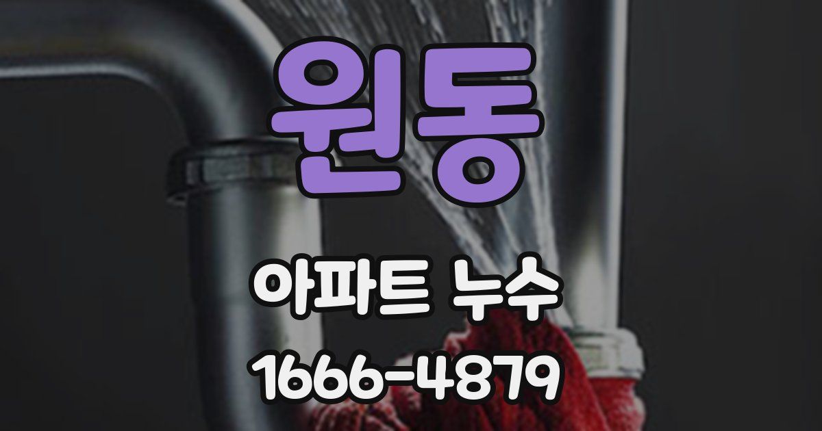 원동 아파트 누수