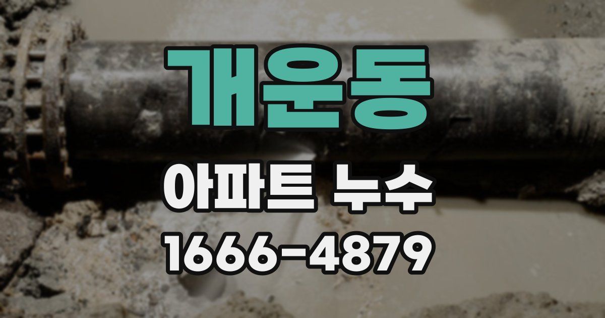개운동 아파트 누수