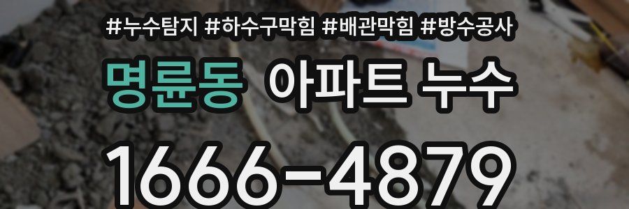 명륜동 아파트 누수