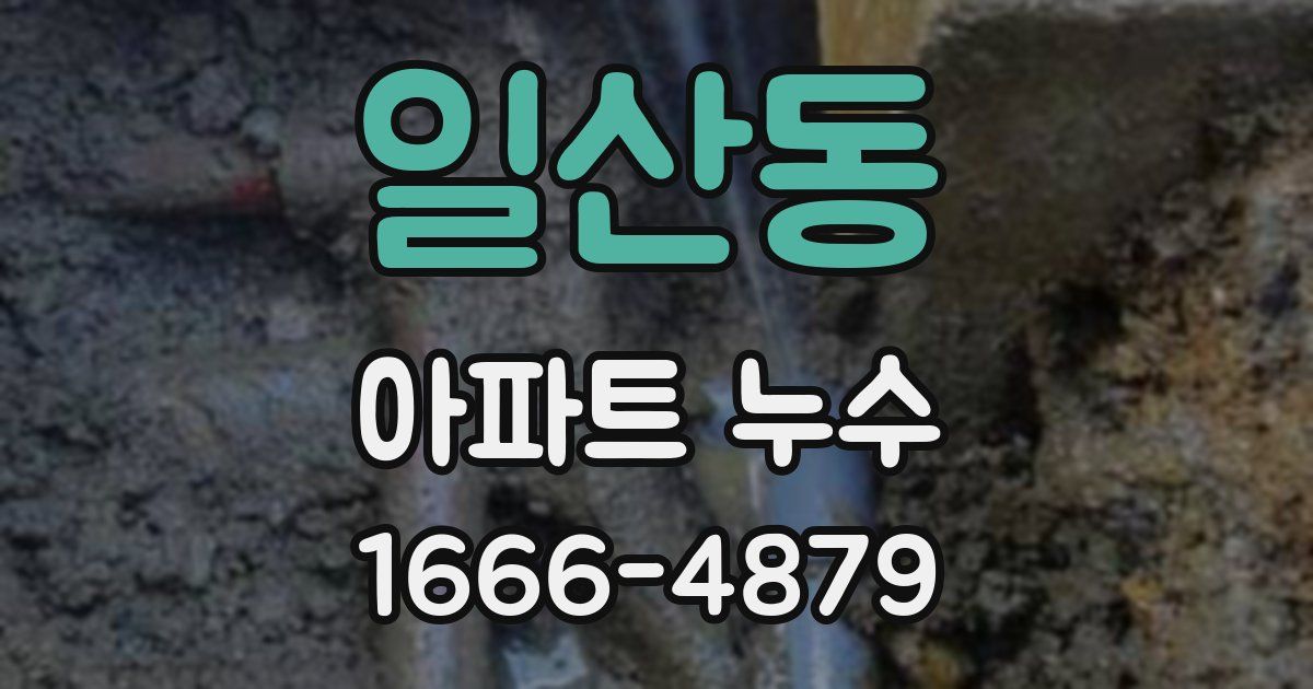 일산동 아파트 누수