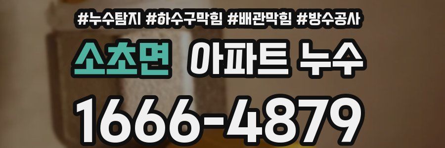 소초면 아파트 누수