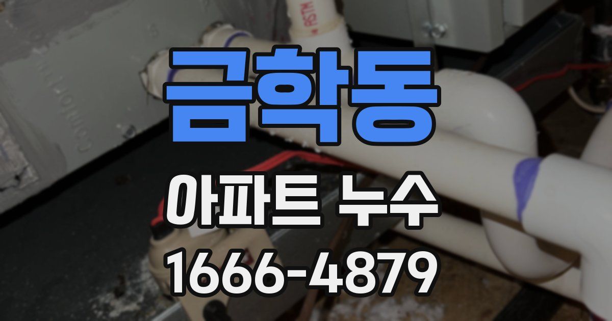 금학동 아파트 누수
