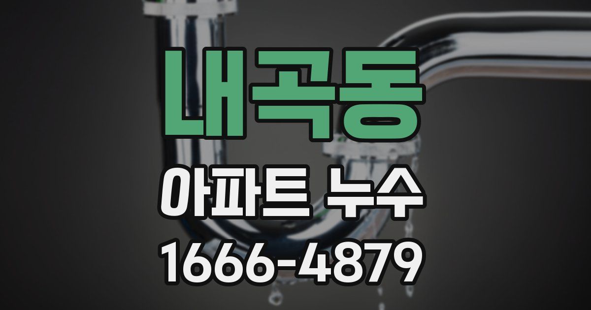 내곡동 아파트 누수
