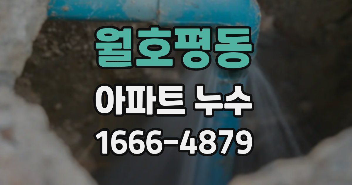 월호평동 아파트 누수