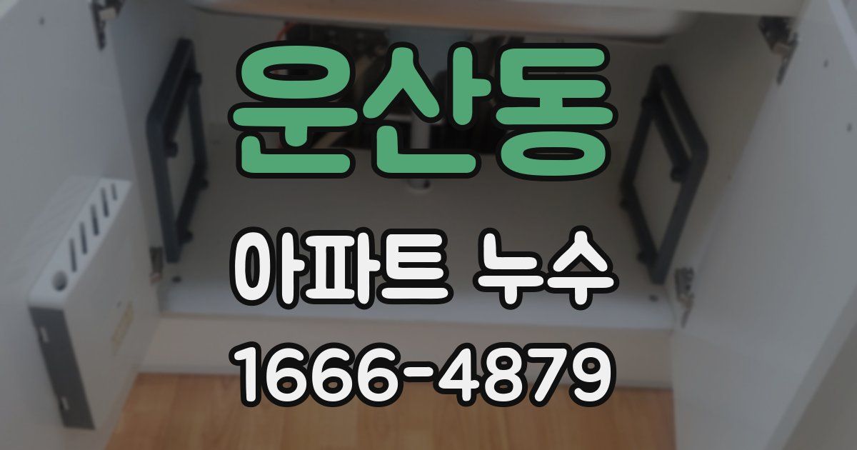 운산동 아파트 누수