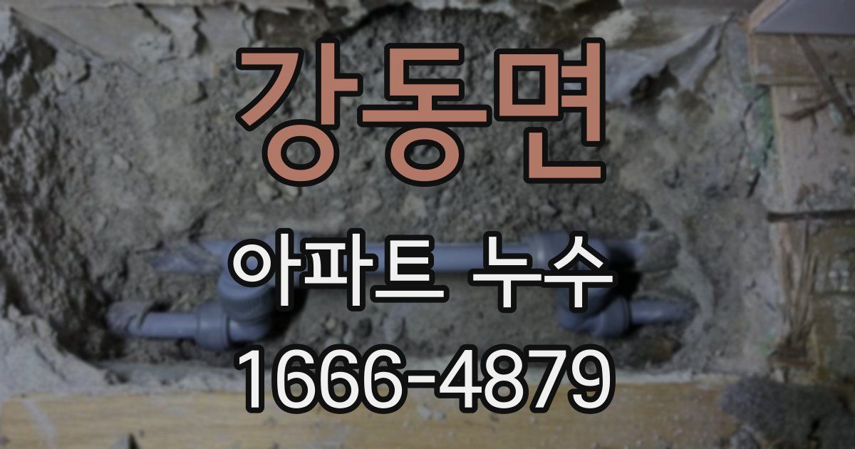 강동면 아파트 누수