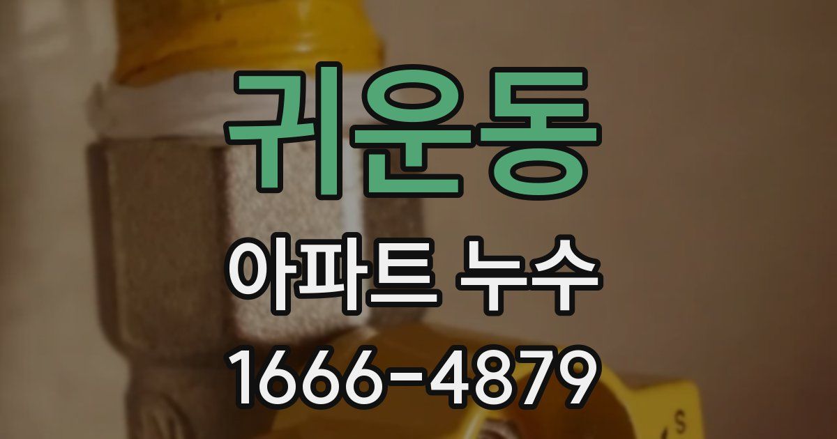 귀운동 아파트 누수