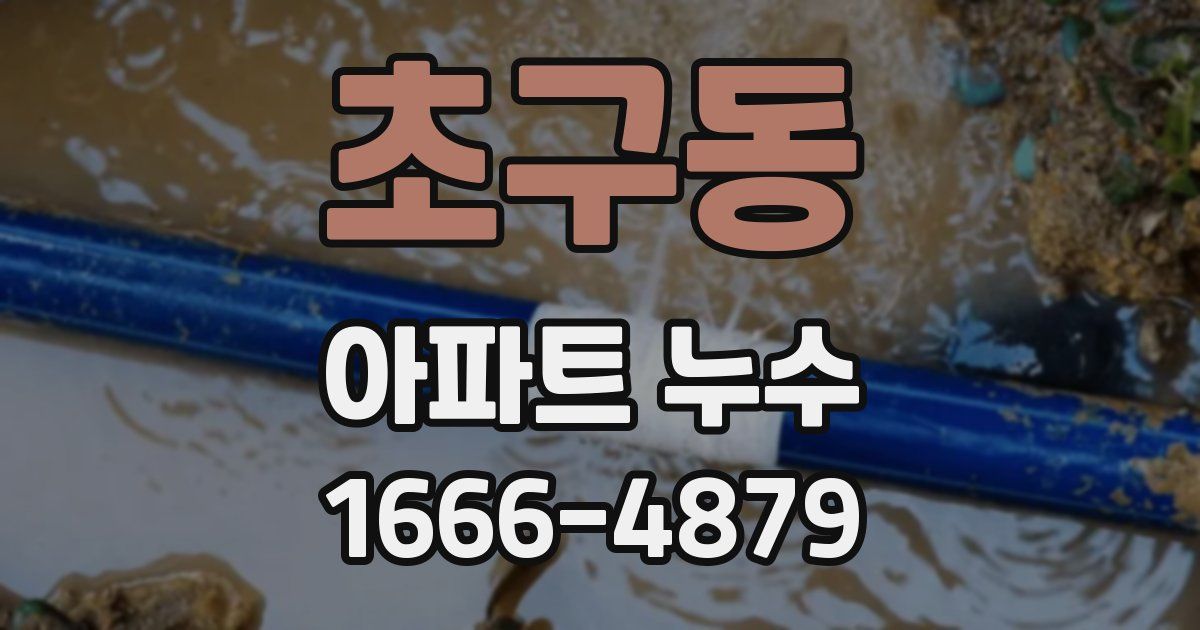 초구동 아파트 누수