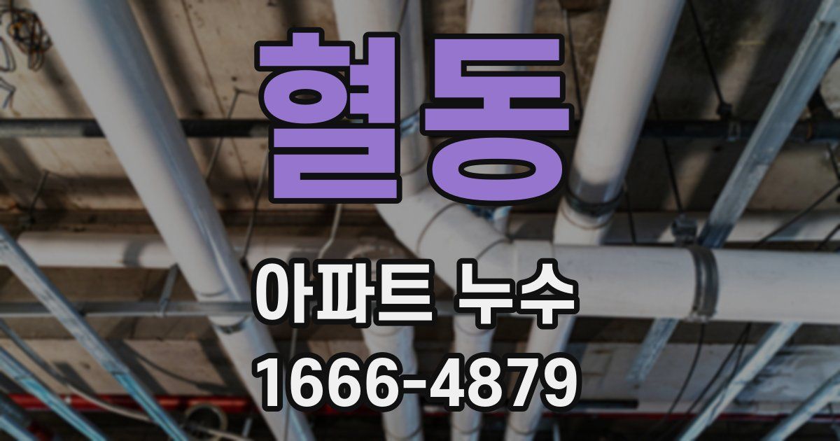 혈동 아파트 누수