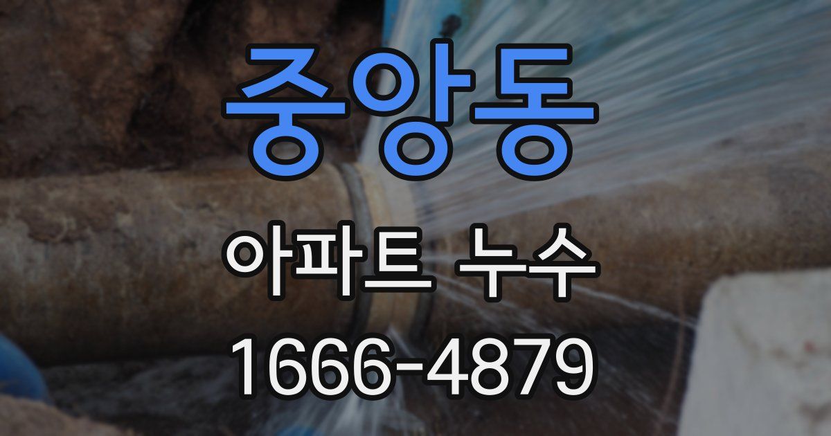 중앙동 아파트 누수